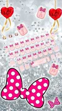 Lovely pink diamond keyboard theme screenshot 1