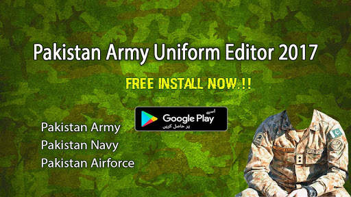 Pakistan Army Uniform Editor 2017 : Suit Changer screenshot 1