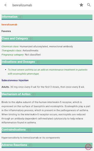Nurse’s Drug Handbook App screenshot 8