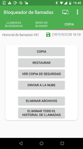 Bloqueador de llamadas y copia de seguridad screenshot 3