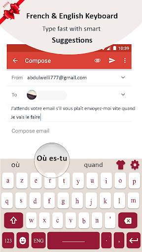 French Keyboard स्क्रीनशॉट 1