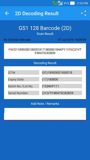 ATI GS1 Pharma Barcode Decoder screenshot 4