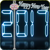 New Year Zip Screen Lock icon