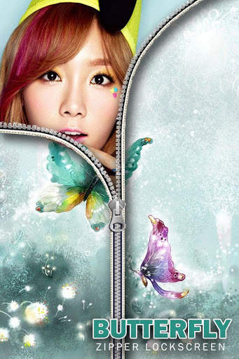 Butterfly Zipper Lock screen screenshot 4