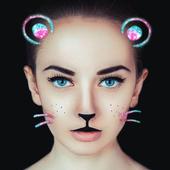 snap photo cat face icon