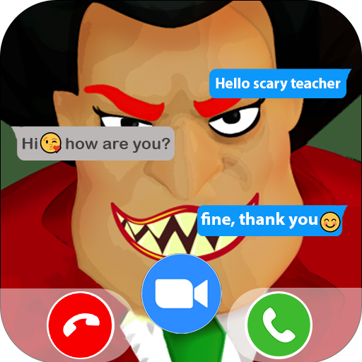 fake live chat and call from scary teacher-prank icon