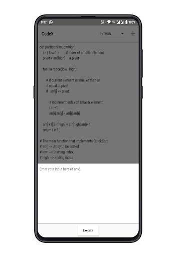 CodeX Compiler - Multi-langauge mobile compiler. screenshot 4