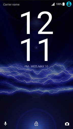 Dark Blue Bolt Xperia Theme screenshot 2