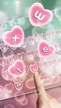 Bubbles Heart Keyboard Theme screenshot 2