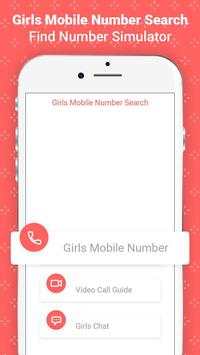 Girls Mobile Number Search Find Number Simulator screenshot 1