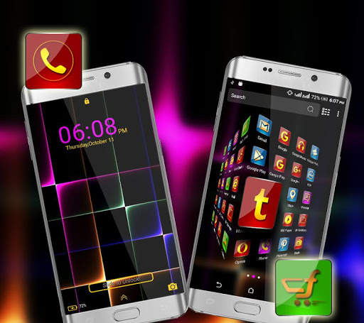 Neon Light Launcher Theme screenshot 4