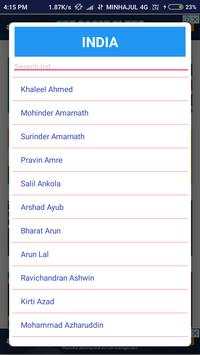 All Cricketer Name List  (World cup 2019) screenshot 5