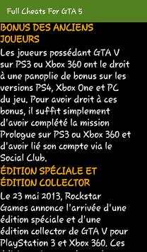 Full Cheats For GTA 5 screenshot 6