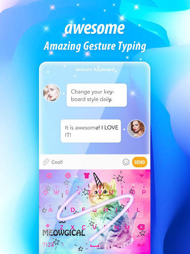 Unicorn Keyboard: Free Galaxy Rainbow Girly Themes screenshot 5