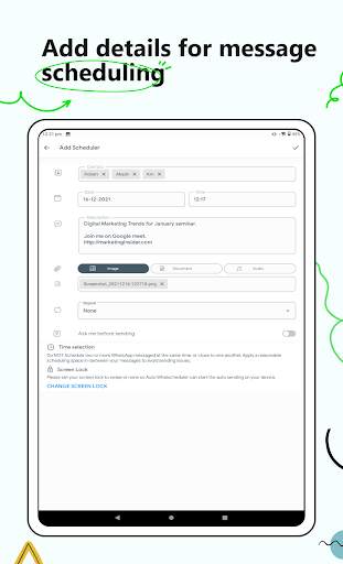 ScheduleUp: Auto Messaging app screenshot 2