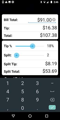 Tip Calculator 1 تصوير الشاشة