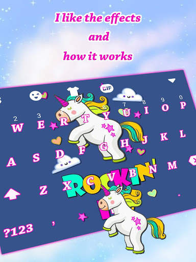 Unicorn Dance Free Keyboard Theme screenshot 3