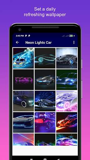 Neon Lights Car Wallpaper HD screenshot 2