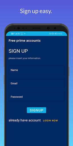 Free prime accounts screenshot 1