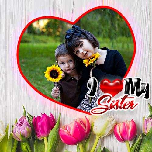 Love U Sister Photo Frame screenshot 2