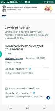 Adhar download screenshot 1