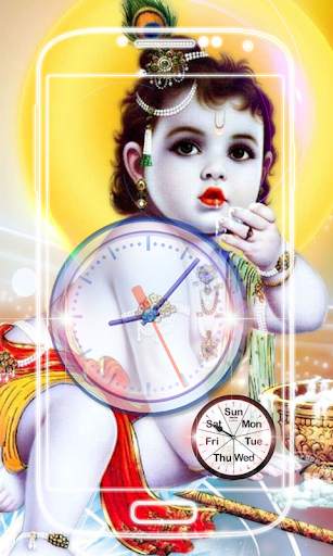 Krishna Clock Live Wallpaper screenshot 2