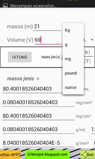 Massa Jenis screenshot 2