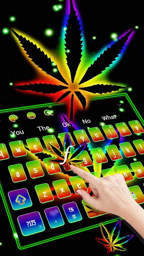 Neon Weed Keyboard Theme screenshot 1