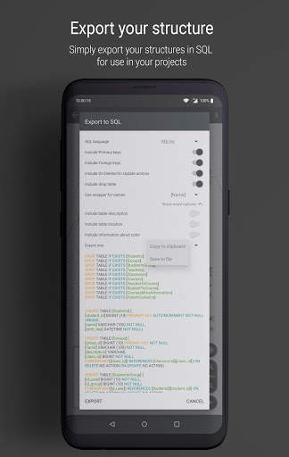 Database Designer - Full free development app screenshot 5