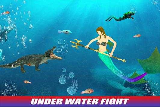 Angry Mermaid Attack Ocean Simulator screenshot 1