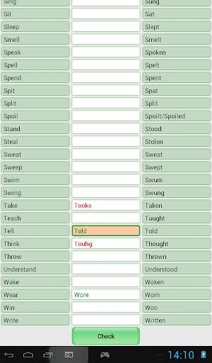 English Irregular Verbs скриншот 14