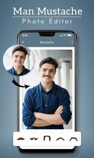 Man Mustache Beard Face Editor 1 تصوير الشاشة