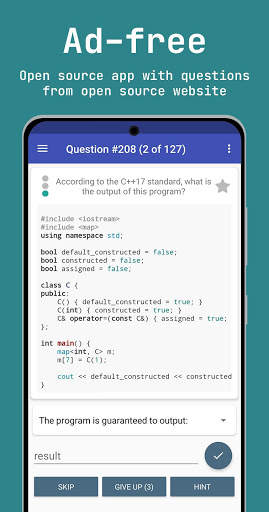 C   Quiz screenshot 1