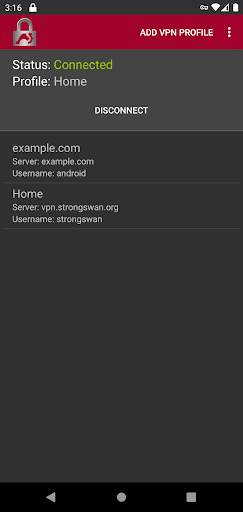 strongSwan VPN Client screenshot 2