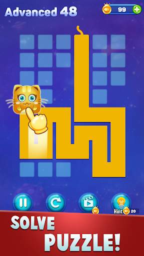 Line Puzzle: Funny Cats screenshot 1