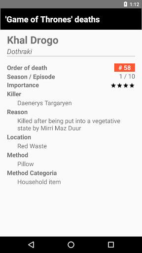 "Game of Thrones" Deaths screenshot 2
