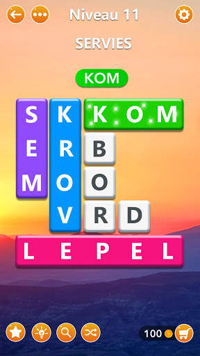 Word Blocks Puzzle -offline woordspelletjes screenshot 1