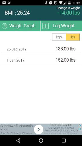 My weight Manager screenshot 1