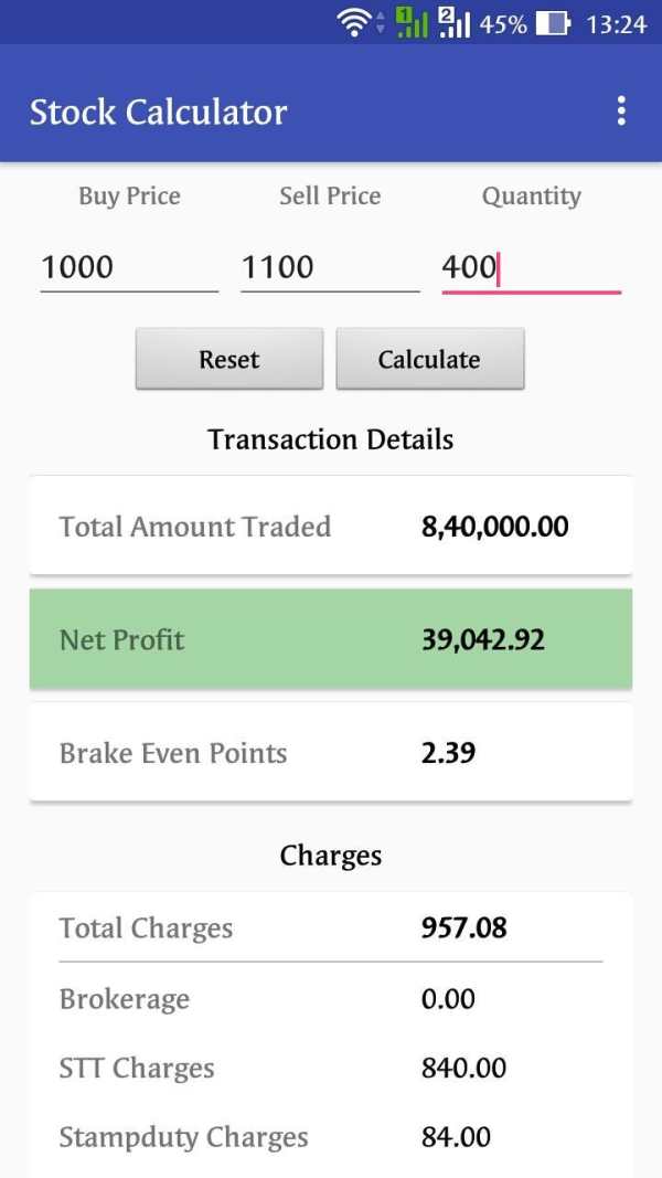 Stock Calculator screenshot 2