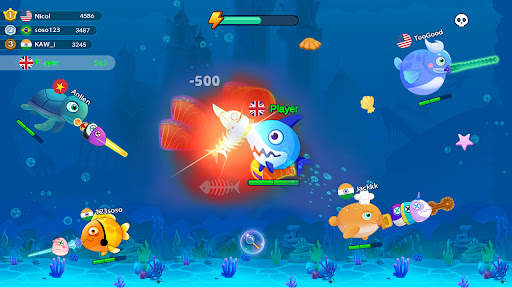 Shark vs Fish .io-Hungry World screenshot 4