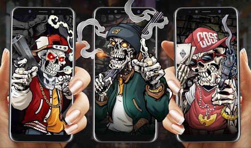 Graffiti Gun Skull Live Wallpapers screenshot 4