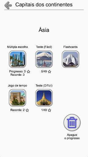 Capitais de todos os continentes - Questionário screenshot 3