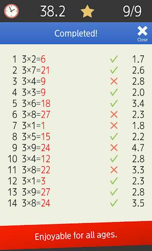 Multiplication table (Math, Brain Training Apps) screenshot 5
