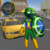 Stickman brazil Capitaine Rope Hero Gangster Crime icon