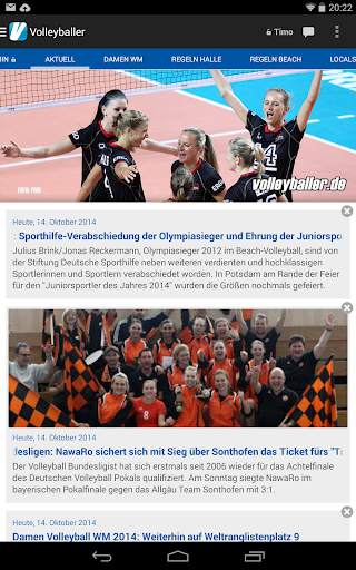 Volleyball App volleyballer.de screenshot 3