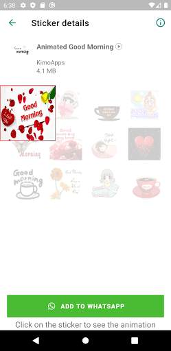 Animated Good Morning🥰 Stickers for WhatsApp screenshot 2