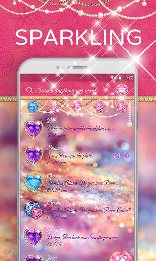 (FREE) GO SMS SPARKLING2 THEME screenshot 1