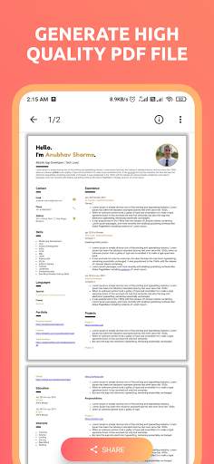 ResumeX: cv resume maker app screenshot 7