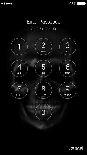 Skull Lock Screen 3 تصوير الشاشة