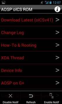 AOSP oICS NS4G ROM Toolbox screenshot 2